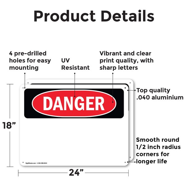Signmission 24 in W, 18 in H, Aluminum - OS-2PACK-DS-A-1824-L-2562