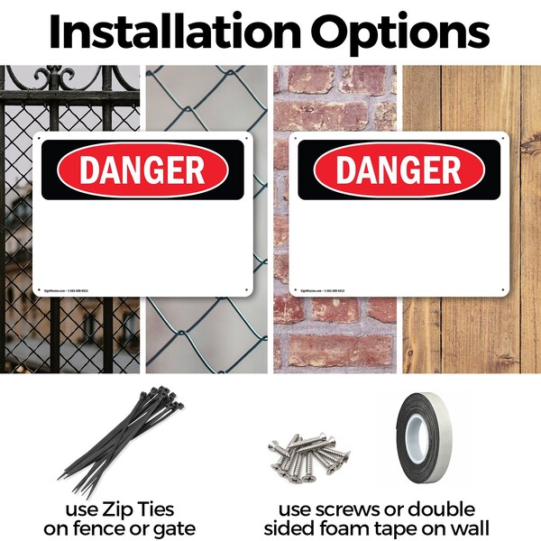 Signmission 24 in W, 18 in H, Aluminum - OS-2PACK-DS-A-1824-L-2562