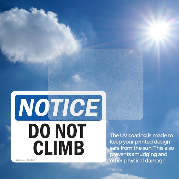 Signmission Do Not Climb, 5 in W x Rectangle, Vinyl Decal - OS-2PACK-NS-D-35-L-11117