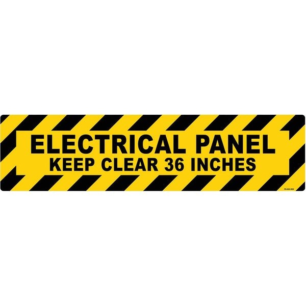 Stranco Floor Sign, 6 in H, 24 in W, Vinyl, Horizontal Rectangle, English, FS-624-902 - FS-624-902