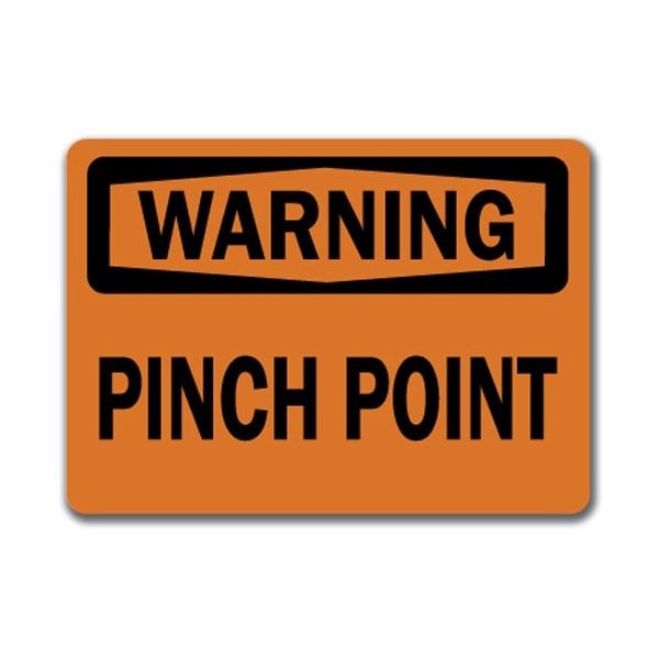 Signmission Warning Sign-Pinch Point-10in x 14in OSHA Safety Sign, 10" L, 14" H, WS-Pinch Point - WS-PINCH POINT