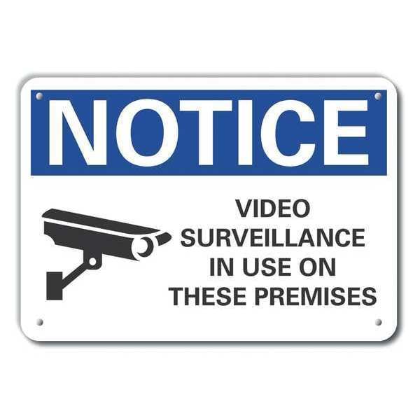 Lyle Video Surveillance Notice, Alumnm, 14"x10" - LCU5-0055-NA_14X10
