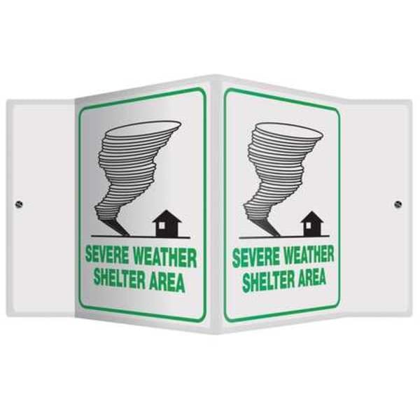 Accuform Emergency Sign, Weather Shelter Area, 8X8, Height: 6" - PSP141