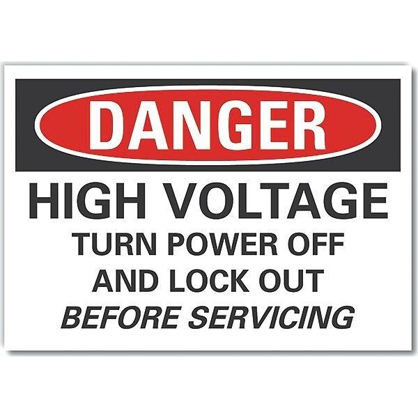 Lyle Decal, Danger High Voltage, 5 x 3.5", Header Legend Color: White - LCU4-0669-ND_5X3.5