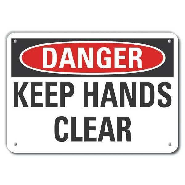 Lyle Danger Sign, 10 in Height, 14 in Width, Aluminum, Horizontal Rectangle, English - LCU4-0384-RA_14X10