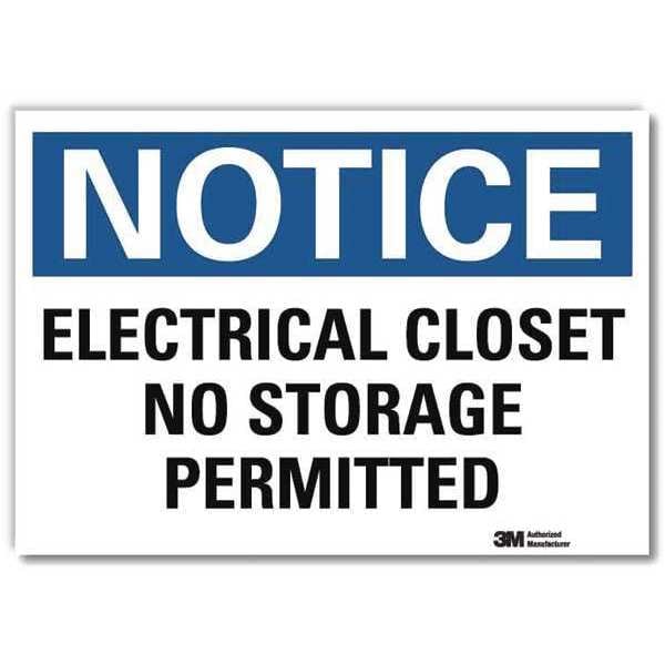 Lyle NoticeSign, ReflcSelfAdhVinyl, 14inWx10inH, U5-1168-RD_14X10 - U5-1168-RD_14X10