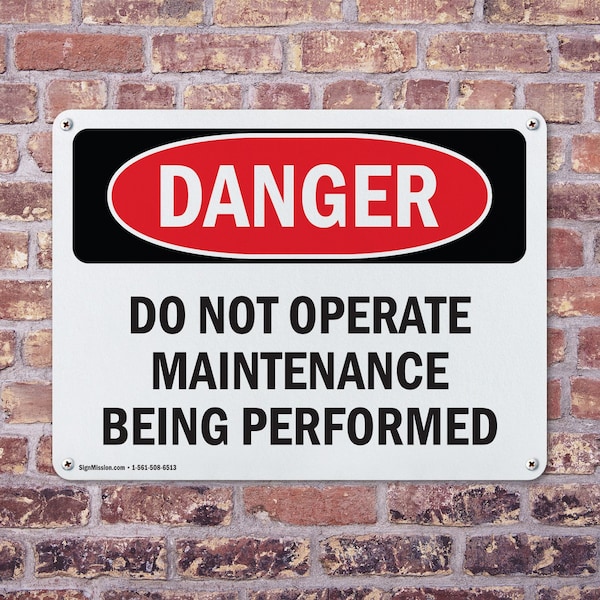 Signmission Do Not Operate Maintenance Being Performed Danger Sign, Aluminum, 14in W x 10in L, 2PK - OS-2PACK-DS-A-1014-L-1154