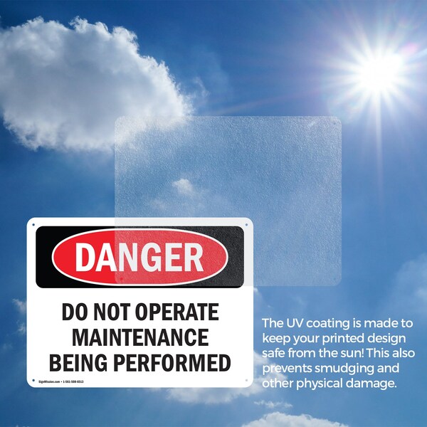 Signmission Do Not Operate Maintenance Being Performed Danger Sign, Aluminum, 14in W x 10in L, 2PK - OS-2PACK-DS-A-1014-L-1154