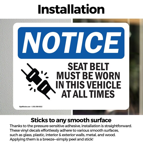 Signmission 7 in Height, 10 in Width, Vinyl Decal, Rectangle - OS-2PACK-NS-D-710-L-16545