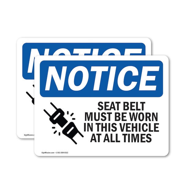 Signmission 7 in Height, 10 in Width, Vinyl Decal, Rectangle - OS-2PACK-NS-D-710-L-16545