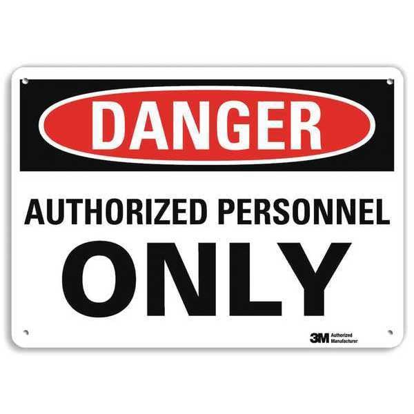 Lyle Danger Sign, 10 in H, 14 in W, Aluminum, Horizontal Rectangle, English, U1-1042-NA_14x10 - U1-1042-NA_14X10