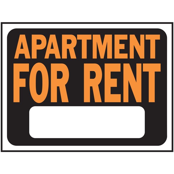 Hy-Ko Apartment For Rent Sign 8.5" x 12.5", 10PK - A10637