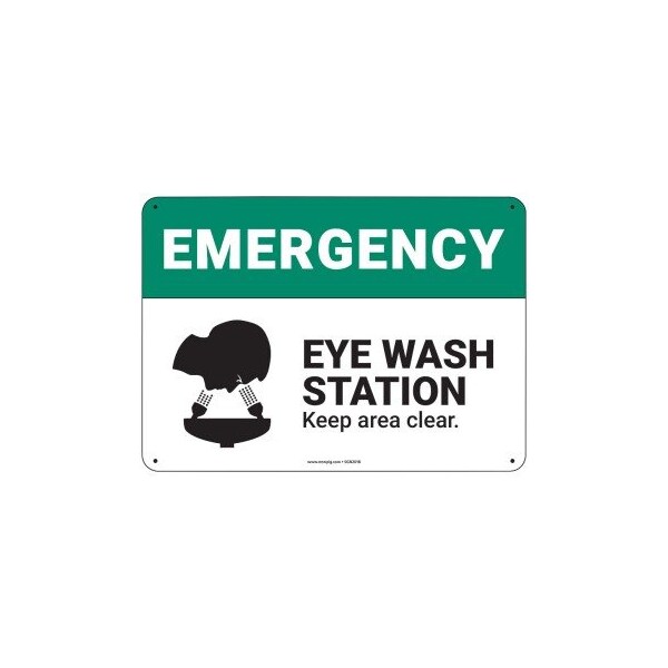 Pig PIG Eye Wash Station Sign 14" x 10" Plastic 14" L x 10" H - SGN2018-10X14-PLS