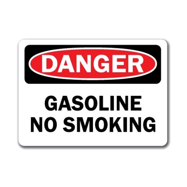 Signmission Danger Sign-Gasoline No Smoking-10in x 14in OSHA Safety Sign, 10" L, 14" H, DS-Gasoline No Smoking - DS-GASOLINE NO SMOKING
