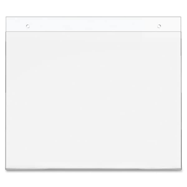 Deflecto Wall Mount Sign Holder, Pre-Drilled, Landscape, 11"x8-1/2", CL - DEF68301