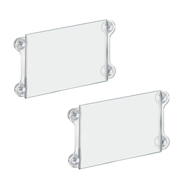 Azar Displays 11"W x 8.5"H Sign Frame W/ suction cups, PK2 - 106615