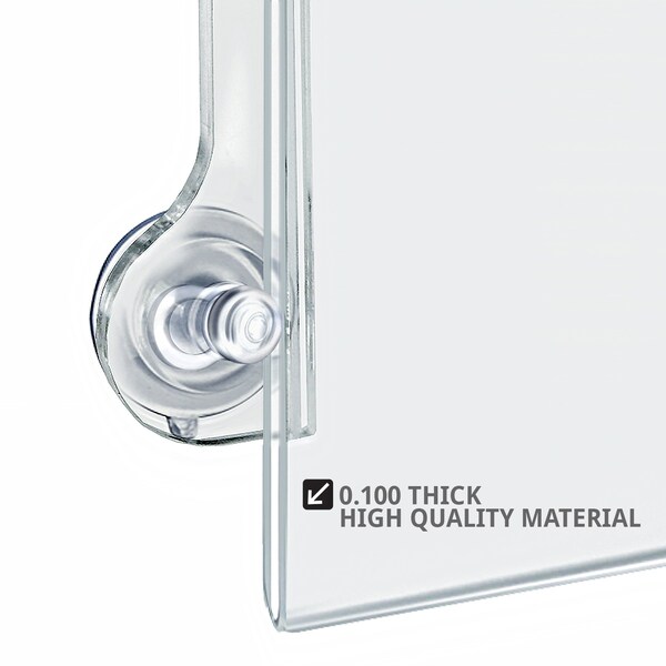 Azar Displays 11"W x 8.5"H Sign Frame W/ suction cups, PK2 - 106615