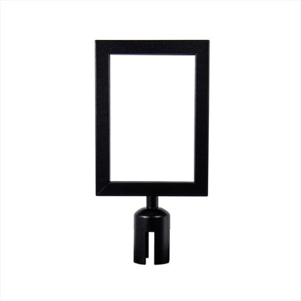 Vic Crowd Control Inc VIP Crowd Control 1705 8 x 11 in. Sign Mount with Portrait Sign Frame - Black Finish - 1705