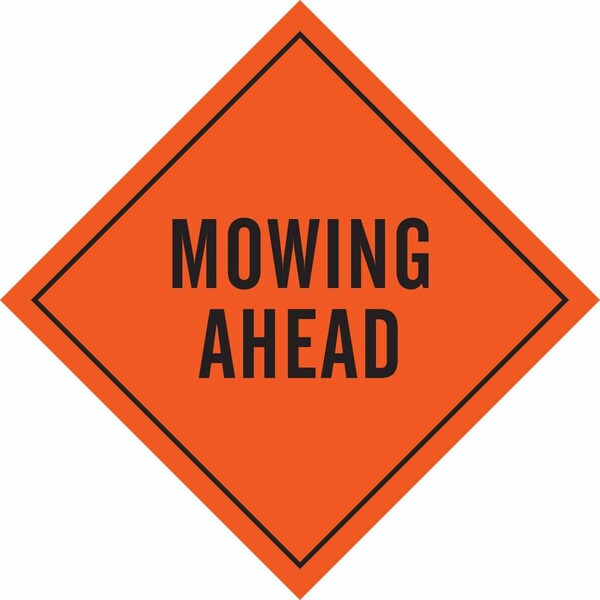 Brady Roll-Up Road Construction Sign, 48 in H, 48 in W, Mesh, Diamond, English, 56818 - 56818