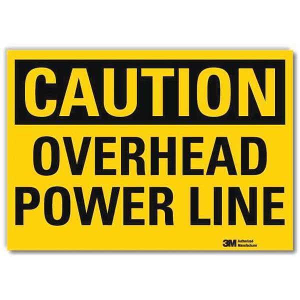 Lyle Safety Sign, Overhead Power Line, 10 in. W - U4-1579-RD_10X7