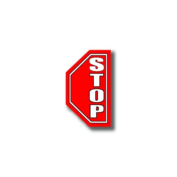 Ergomat 14in x 24in HALF SIGNS - Stop Right - DSV-SIGN 336 #0602RIGHT -UEN