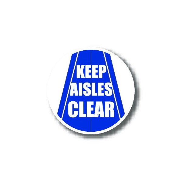 Ergomat 16in CIRCLE SIGNS - Keep Aisles Clear - DSV-SIGN 256 #1670 -UEN