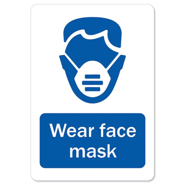 Signmission OSHA Notice Sign, Wear Face Mask, 10in X 7in Aluminum, 10" W, 7" H, Wear Face Mask - OS-NS-A-710-25581