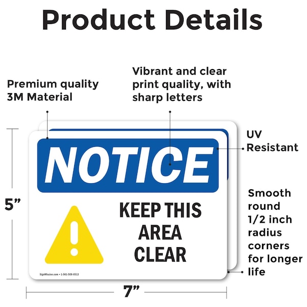 Signmission Safety Culture Sign, 7 in Width, Vinyl Decal, Rectangle - OS-2PACK-NS-D-57-L-15871
