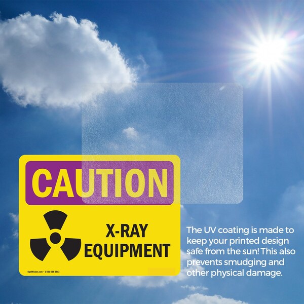 Signmission Radiation & Laser Sign, 10 in H x 14 in W, Vinyl Decal, Rectangle - OS-2PACK-CR-D-1014-L-10197