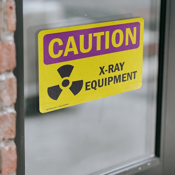 Signmission Radiation & Laser Sign, 10 in H x 14 in W, Vinyl Decal, Rectangle - OS-2PACK-CR-D-1014-L-10197