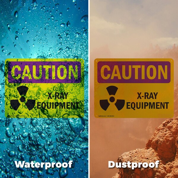 Signmission Radiation & Laser Sign, 10 in H x 14 in W, Vinyl Decal, Rectangle - OS-2PACK-CR-D-1014-L-10197