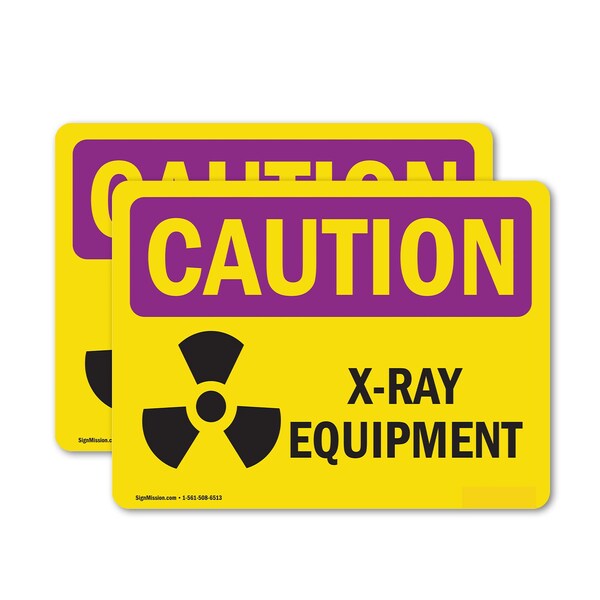 Signmission Radiation & Laser Sign, 10 in H x 14 in W, Vinyl Decal, Rectangle - OS-2PACK-CR-D-1014-L-10197