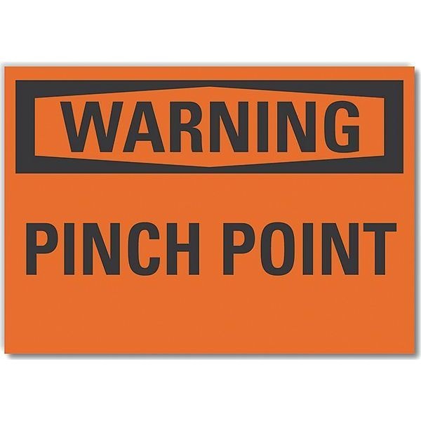 Lyle Decal, Warning Pinch Point, 7 x 5", 5 in Height, 7 in Width, Polyester, Horizontal Rectangle, English - LCU6-0079-ND_7X5