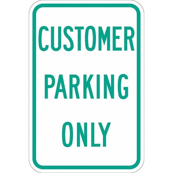 Lyle Customer Parking Sign, 18" x 12, T1-1194-EG_12x18 - T1-1194-EG_12X18