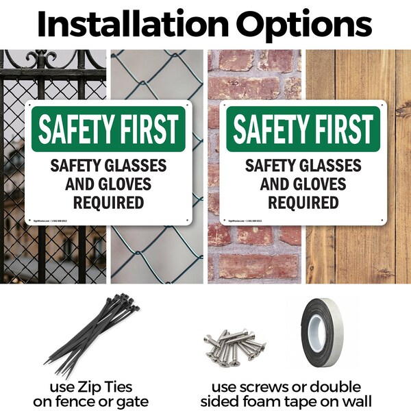 Signmission 7 in Height, 10 in Width, Aluminum, Rectangle - OS-2PACK-SF-A-710-L-10903