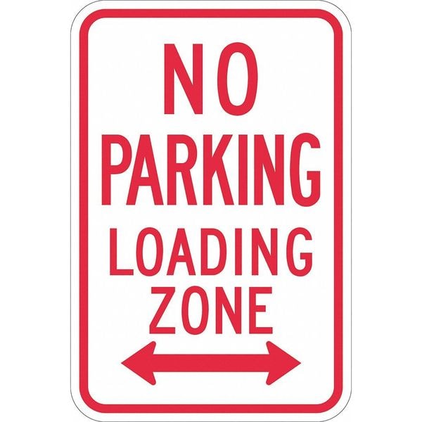Lyle No Parking Loading Zone Sign, 18" x 12, T1-1173-EG_12x18 - T1-1173-EG_12X18