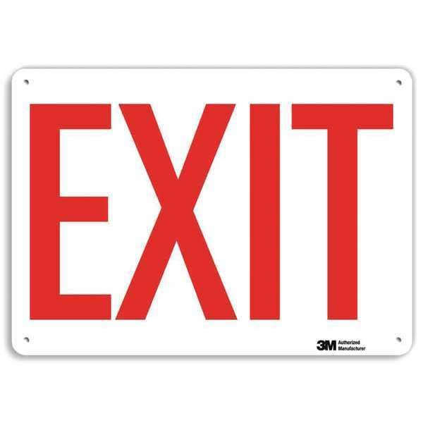 Lyle Exit Sign, Recycled Aluminum, 10" W, 7" H, Exit, White - U1-1008-NA_10X7