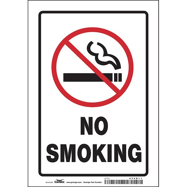 Condor Safety Sign, 10" H, 7 in W, Vinyl, Horizontal Rectangle, English, 474D11 - 474D11