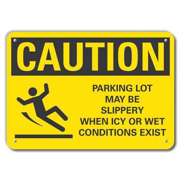 Lyle Caution Sign, 10 in H, 14 in W, Aluminum, Horizontal Rectangle, LCU3-0139-RA_14x10 - LCU3-0139-RA_14X10