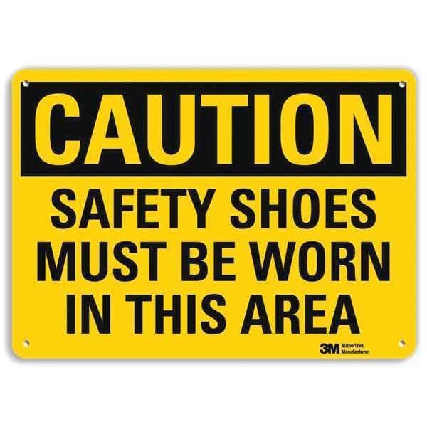 Lyle Safety Sign, Safety Shoes, 7in H x 10in W - U4-1658-RA_10X7