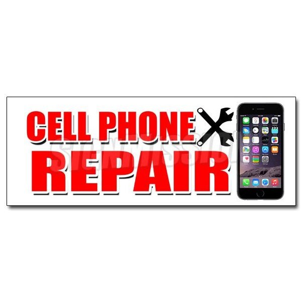 Signmission CELL PHONE REPAIR DECAL sticker apple lg htc samsung all brands iphone, D-12 Cell Phone Repair - D-12 CELL PHONE REPAIR