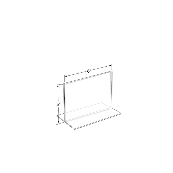Azar Displays 6"W x 5"H Double-Foot Two Sided Sign Holder, PK10 - 152725