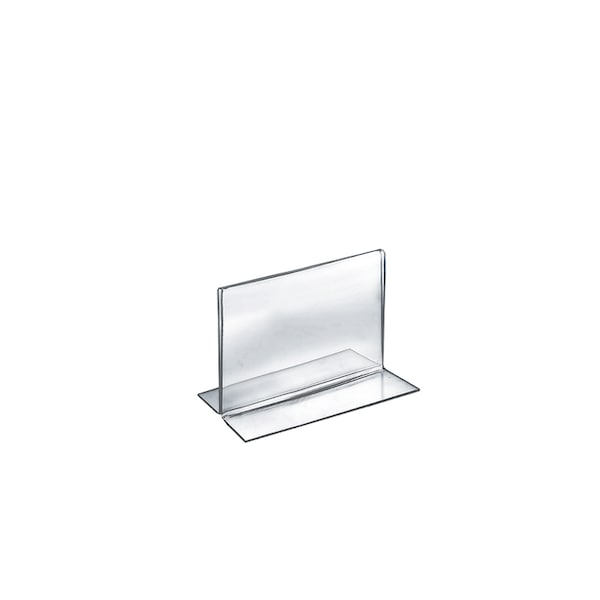 Azar Displays 6"W x 5"H Double-Foot Two Sided Sign Holder, PK10 - 152725