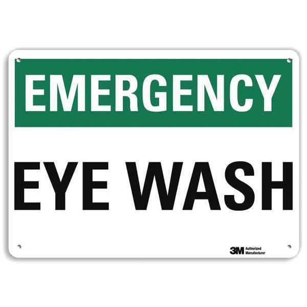 Lyle Fire Emergency, Emergency Eye Wash, 10 in x 14 in, Horizontal Rectangle, Aluminum, U7-1091-RA_14X10 - U7-1091-RA_14X10