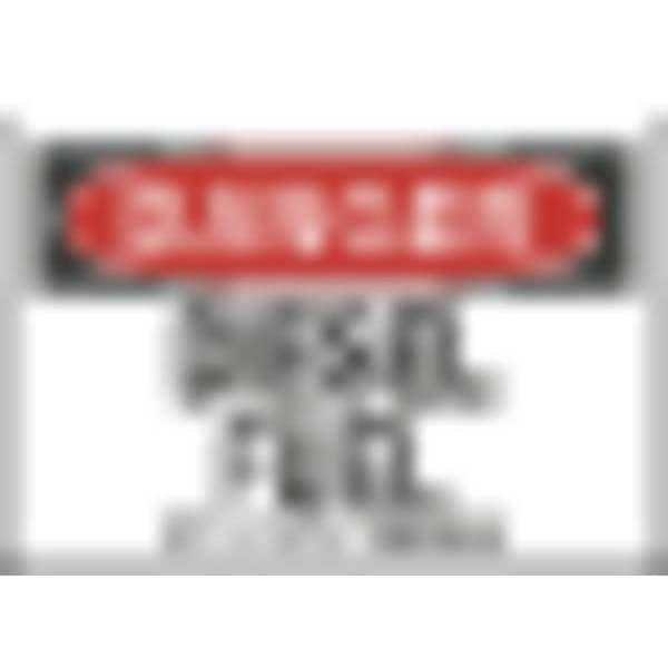 Brady Danger Sign, 3 1/2 in H, 5 in W, Polyester, Rectangle, English, 87763 - 87763