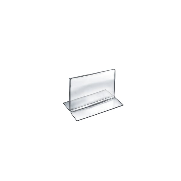 Azar Displays 5"W x 3.5"H Double-Foot Two Sided Sign Holder, PK10 - 152732