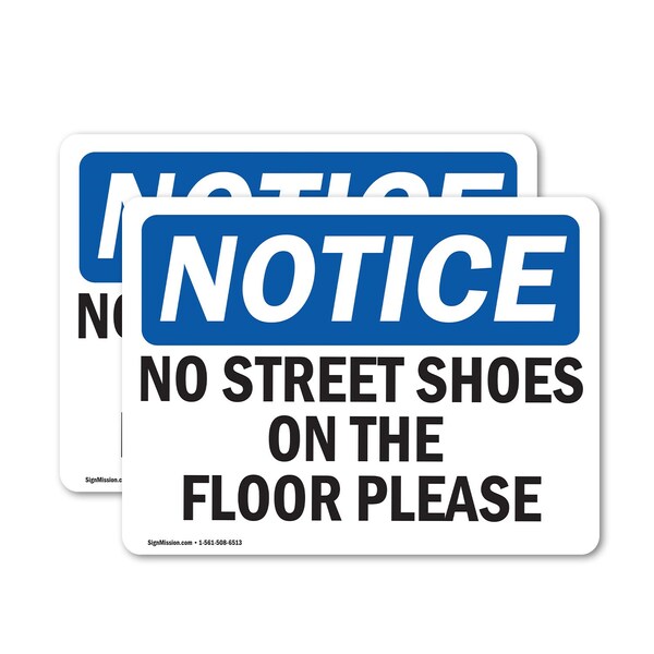Signmission 7 in Height, 10 in Width, Vinyl Decal, Rectangle - OS-2PACK-NS-D-710-L-14872