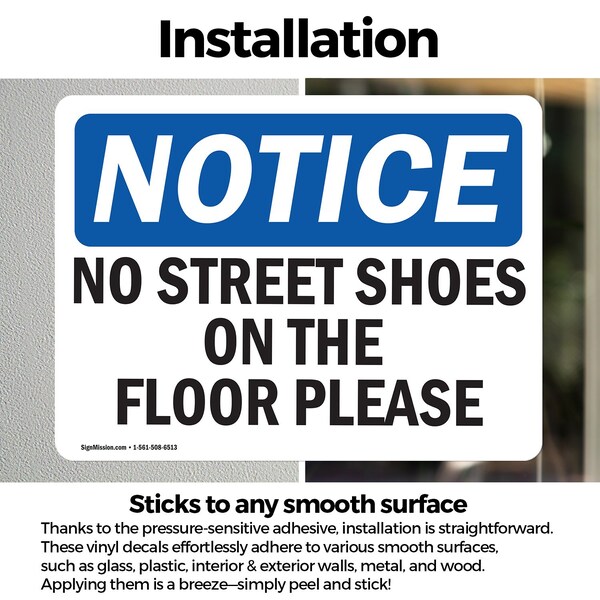 Signmission 7 in Height, 10 in Width, Vinyl Decal, Rectangle - OS-2PACK-NS-D-710-L-14872