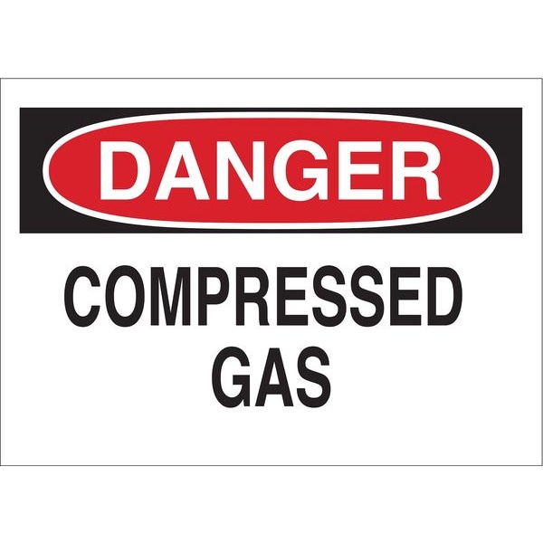 Brady Danger Sign, 10 in H, 14 in W, Plastic, Rectangle, English, 22322 - 22322