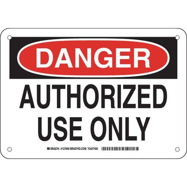 Brady Danger Sign, 7 in Height, 10 in Width, Aluminum, Rectangle, English - 127800